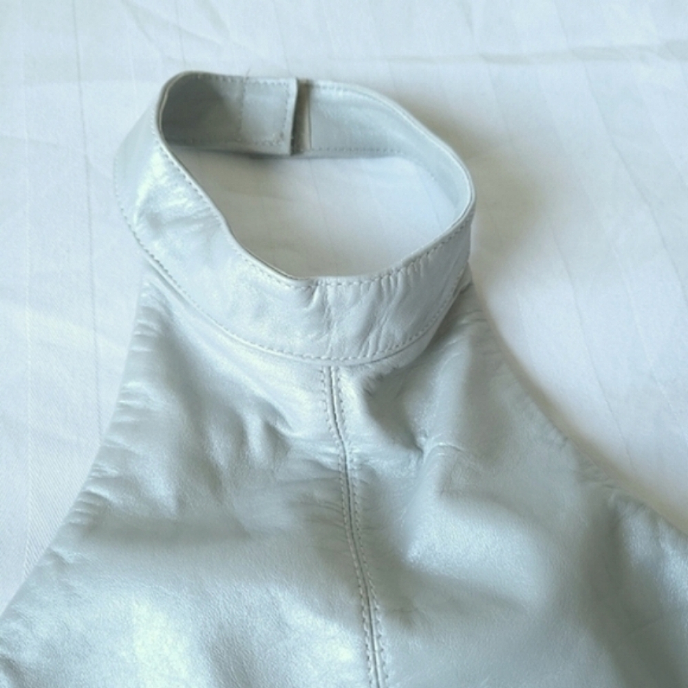 NWT Excelled Genuine Leather Halter Crop Top - Picture 4 of 11